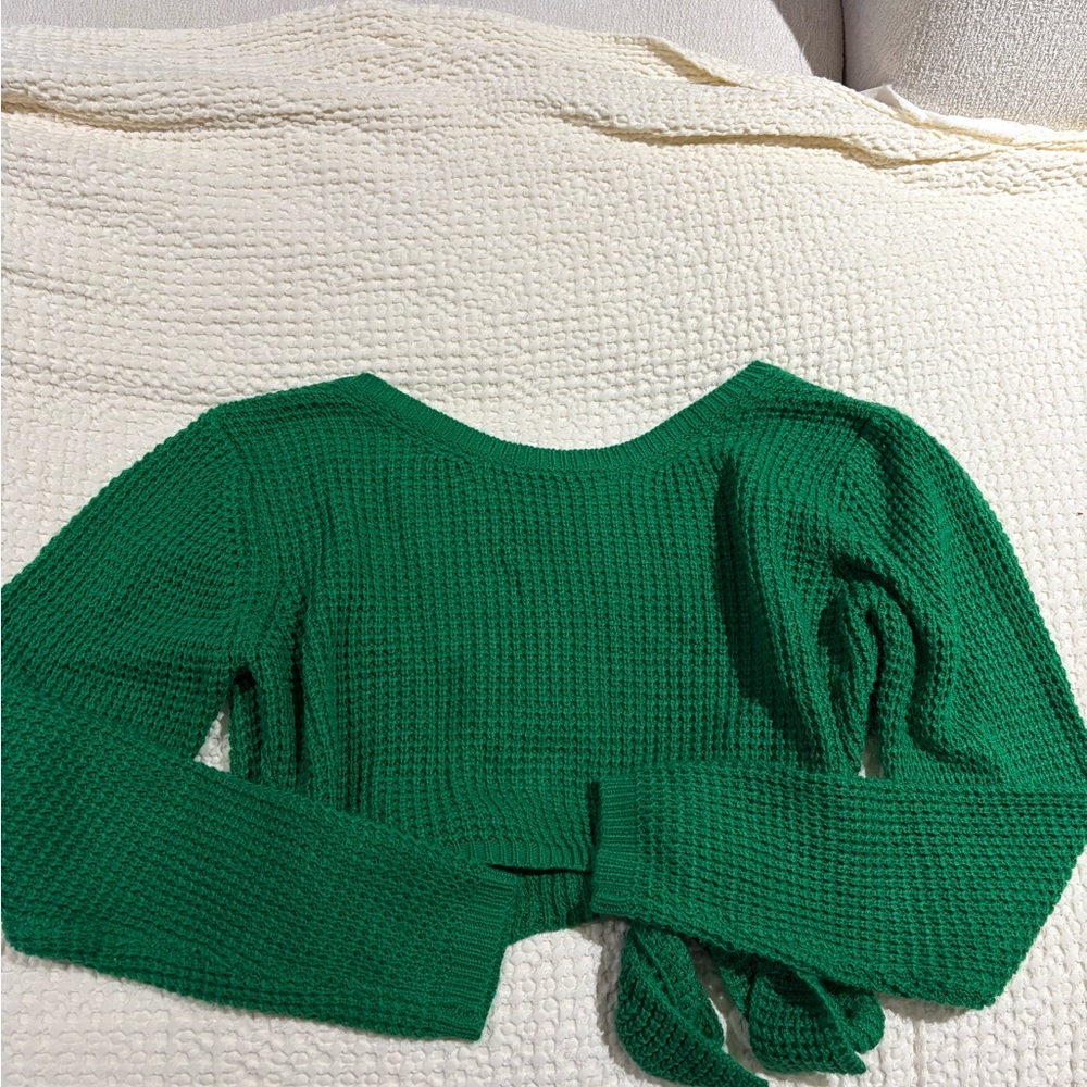 SHEIN Vibrant Green Knit Top